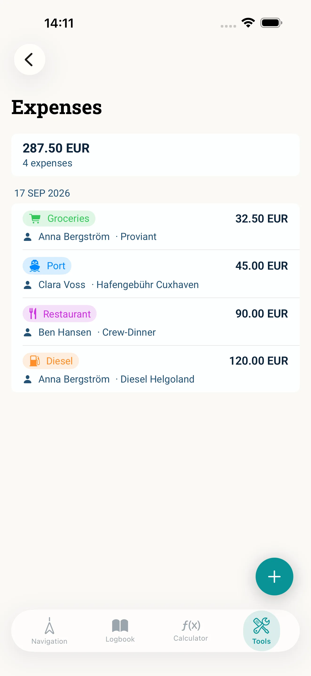 How it looks in the app