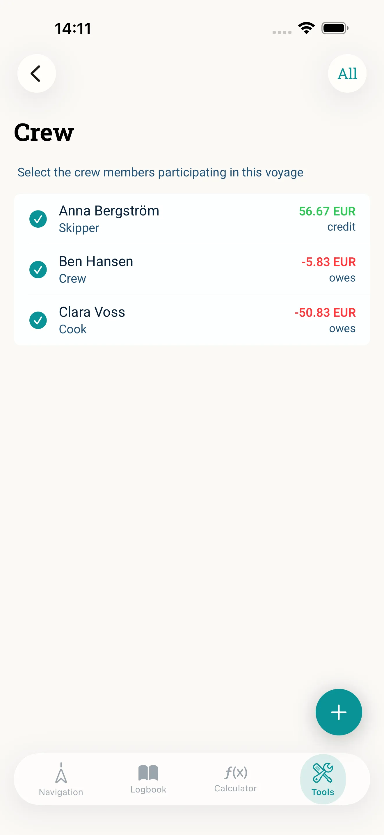 How it looks in the app